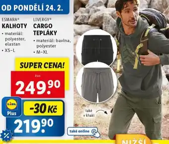 Lidl Cargo tepláky nabídka