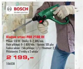 Uni Hobby Kladivo vrtací PBH 2100 RE Příkon: 550 W | Otáčky: 0-2 300/min. nabídka