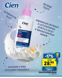 Lidl Cien čistící pleťové mléko nabídka