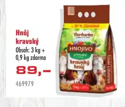 Uni Hobby Hnůj kravský Obsah: 3 kg + 0,9 kg zdarma nabídka