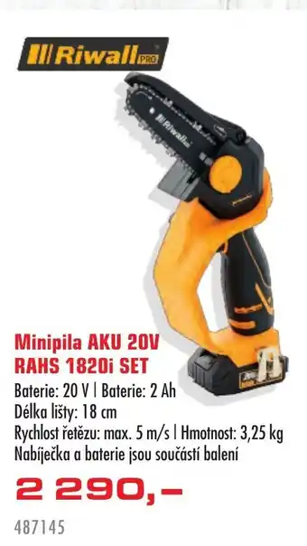 Uni Hobby Minipila AKU 20V RAHS 1820i SET Baterie: 20 V | Baterie: 2 Ah nabídka