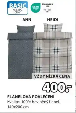 JYSK Flanelová povlečení nabídka