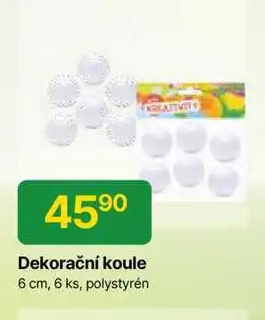 Hruška Dekorační koule 6 cm, 6 ks, polystyrén nabídka