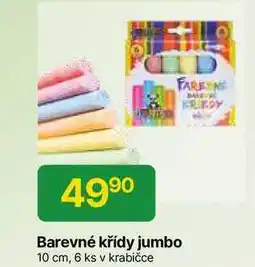 Hruška Barevné křídy jumbo 10 cm, 6 ks v krabičce nabídka