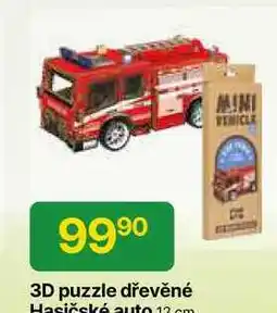 Hruška 3D puzzle dřevěné Hasičské auto 12 cm nabídka