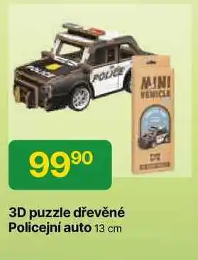 Hruška 3D puzzle dřevěné Policejní auto 13 cm nabídka