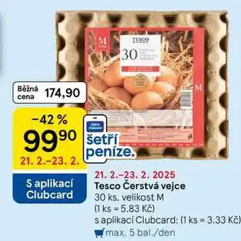 Tesco Tesco Čerstvá vejce, 30 ks, velikost M nabídka