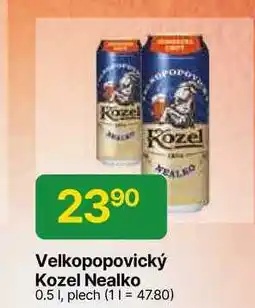 Hruška Velkopopovický Kozel Nealko 0,5l plech nabídka