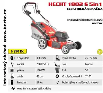 Hecht HECHT 1802 S 5in1 Elektrická sekačka nabídka