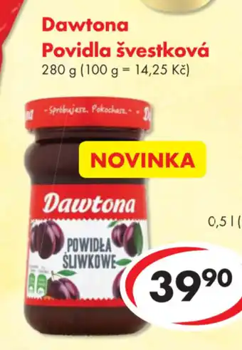 CBA Dawtona Povidla švestková nabídka