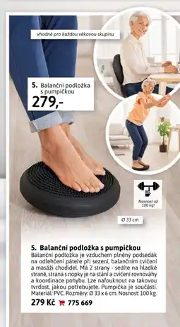 Velký Košík 5. Balanční podložka s pumpičkou nabídka