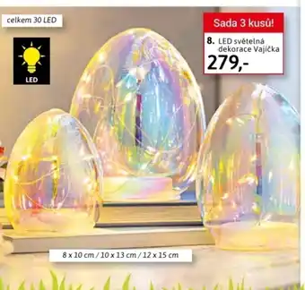 Velký Košík 8. LED světelná dekorace Vajíčka nabídka