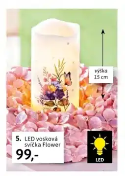 Velký Košík 5. LED vosková svíčka Flower nabídka