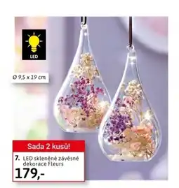 Velký Košík 7. LED skleněné závěsné dekorace Fleurs nabídka