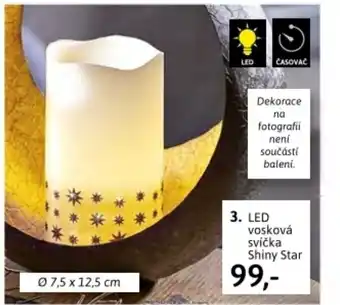 Velký Košík 3. LED vosková svíčka Shiny Star nabídka