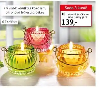 Velký Košík Sada 3 kusů! 10. Vonné svíčky ve skle Barvy jara nabídka