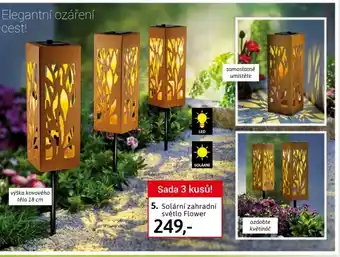 Velký Košík 5. Solární zahradní světlo Flower nabídka