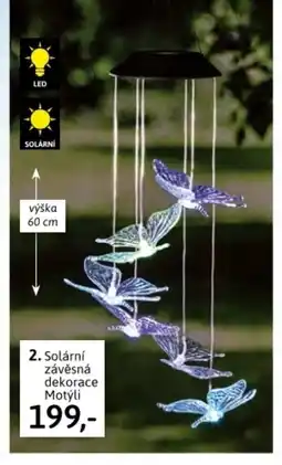 Velký Košík 2. Solární závěsná dekorace Motýli nabídka