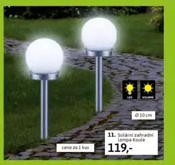 Velký Košík 11. Solární zahradní lampa Koule nabídka