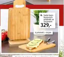 Velký Košík 6. Sada bam- busových prkének se stojanem nabídka