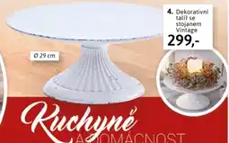 Velký Košík 4. Dekorativní talíř se stojanem Vintage nabídka