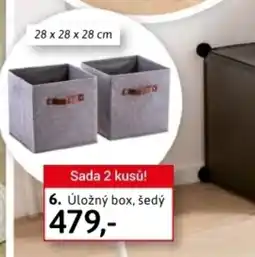 Velký Košík 6. Úložný box, šedý nabídka