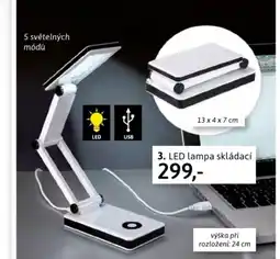 Velký Košík 3. LED lampa skládací nabídka