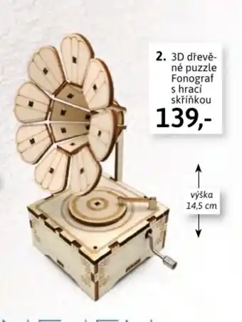 Velký Košík 2. 3D dřevě- né puzzle Fonograf s hrací skříňkou nabídka