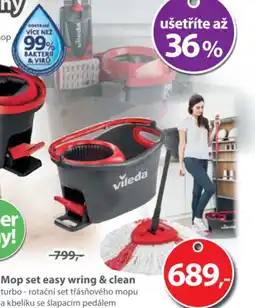 Kitos Mop set easy wring & clean turbo - rotační set třásňového mopu a kbelíku se šlapacím pedálem nabídka