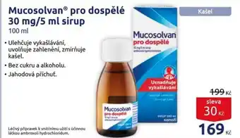 Benu MucosolvanⓇ pro dospělé 30 mg/5 ml sirup nabídka