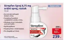 Benu Strepfen Sprej 8,75 mg orální sprej, roztok nabídka