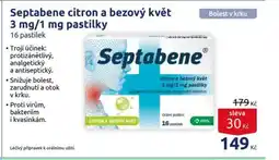 Benu Septabene citron a bezový květ 3 mg/1 mg pastilky nabídka