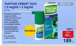 Benu TANTUM VERDEⓇ DUO 1,5 mg/ml + 5 mg/ml nabídka