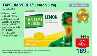 Benu TANTUM VERDEⓇ Lemon 3 mg nabídka