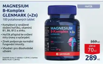 Benu MAGNESIUM B-Komplex GLENMARK (+Zn) nabídka