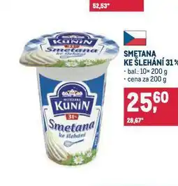 Makro Kunín smetana ke šlehání nabídka