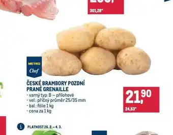 Makro České brambory pozdní prané nabídka