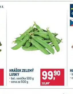 Makro Hrášek zelený lusky nabídka