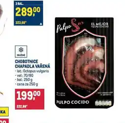 Makro Chobotnice chapadla vařená nabídka