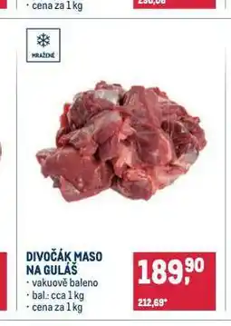 Makro Divočák maso na guláš nabídka