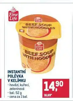 Makro Instantní polévka v kelímku nabídka