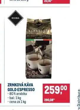 Makro Zrnková káva gold espresso nabídka