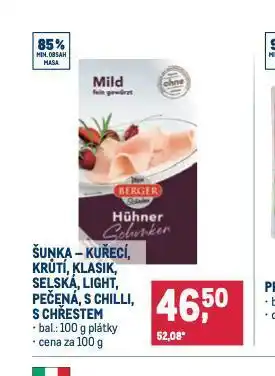 Makro Kuřecí šunka nabídka