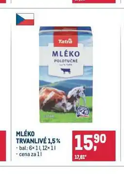 Makro Trvanlivé mléko nabídka