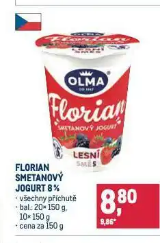 Makro Florian smetanový jogurt nabídka