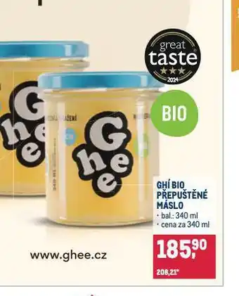 Makro Bio ghí přepuštěné máslo nabídka