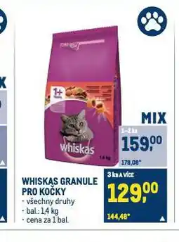 Makro Whiskas granule pro kočky nabídka