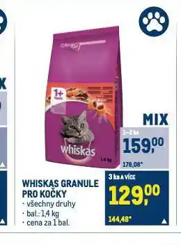 Makro Whiskas granule pro kočky nabídka