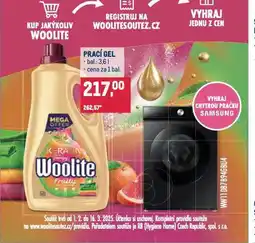 Makro Woolite prací gel nabídka