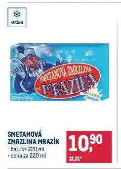 Makro Smetanová zmrzlina mrazík nabídka